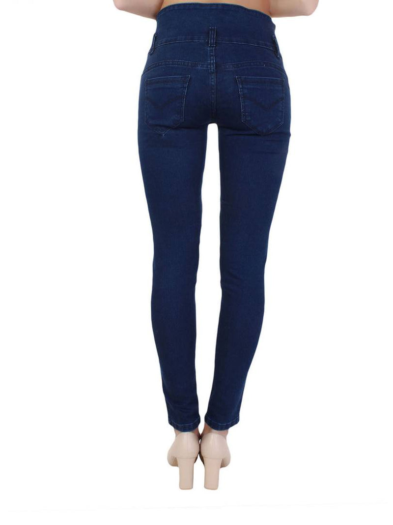 Navy Blue Regular Fit Mid-Rise Jeans