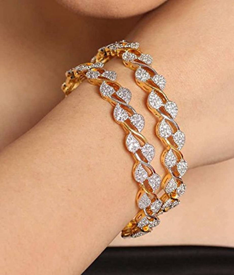 American Diamond Gold Plated Bangles