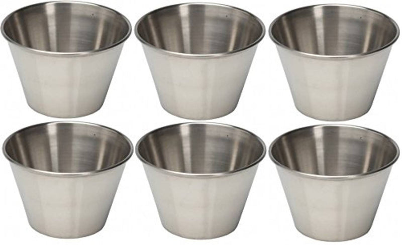 Stainless Steel Sauce Cup Set, Set of 6, Silver