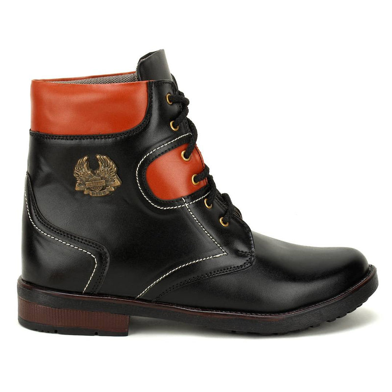 High Ankle Lace Up Synthetic Leather Casual Boots For Men