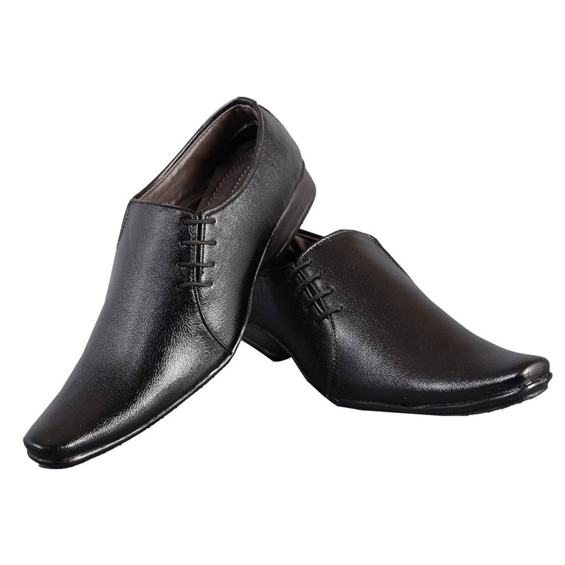 Men's Black Slip-on Synthetic Party Wear Formal Shoes