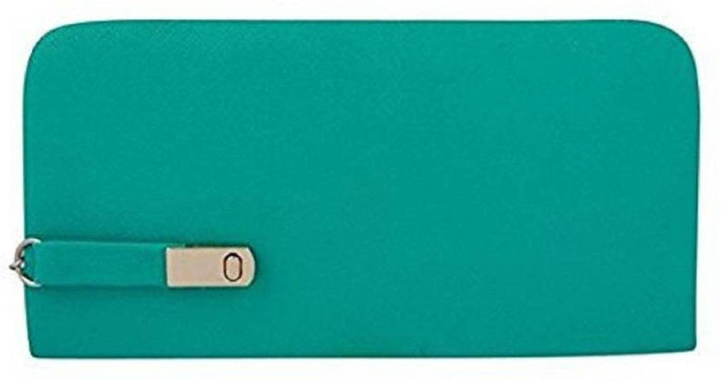 Turquoise Solid Trendy Clutch