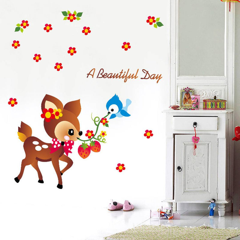 Multicoloured A Beautiful Day Theme Wall Stickers