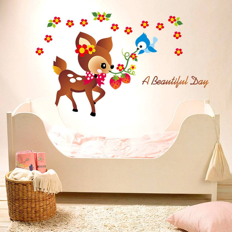Multicoloured A Beautiful Day Theme Wall Stickers