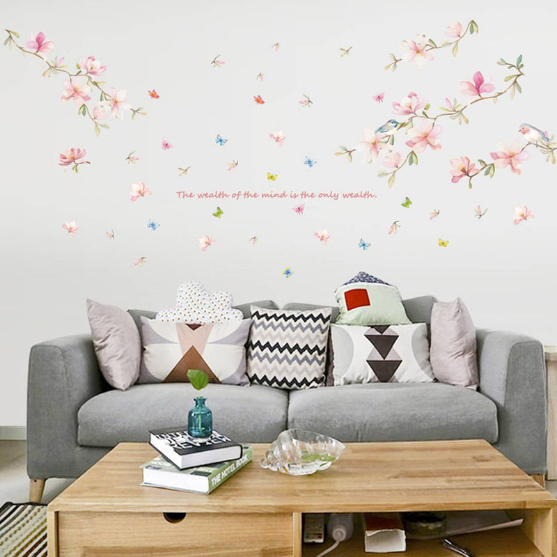 Multicoloured Flower Garden Beauty Theme Wall Stickers Background