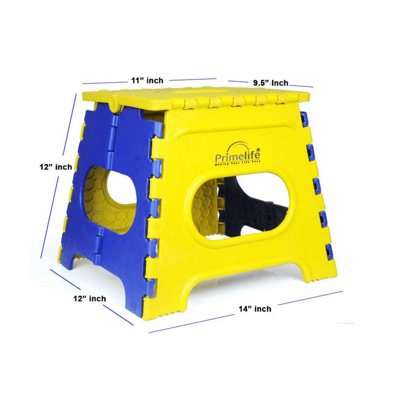 12 inch Folding Step Stool 1pcs (Yellow and Blue)