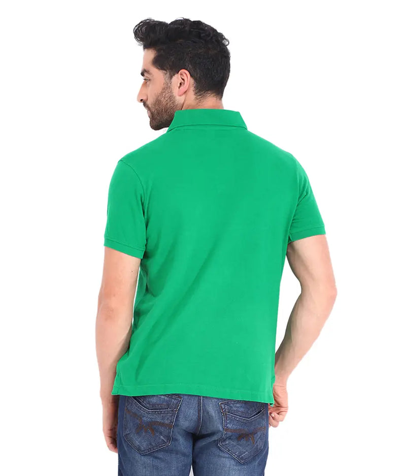 Men Multicolored Cotton Blend Slim Fit Polos T-Shirt (Pack of 5)