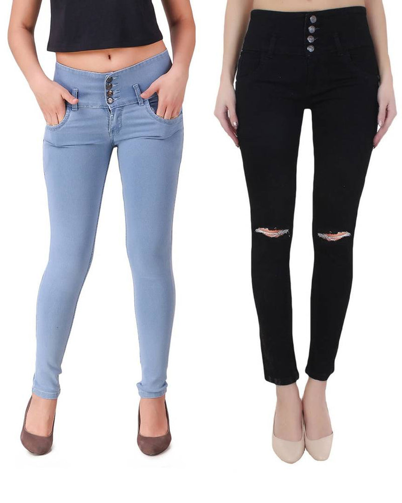 Combo Of 2 Denim Skinny Fit Jeans