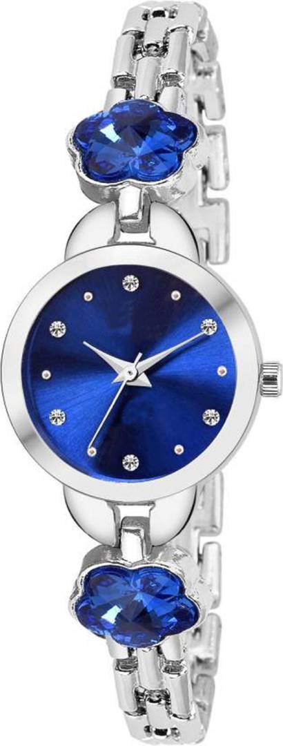 Blue Analog Metal Watch