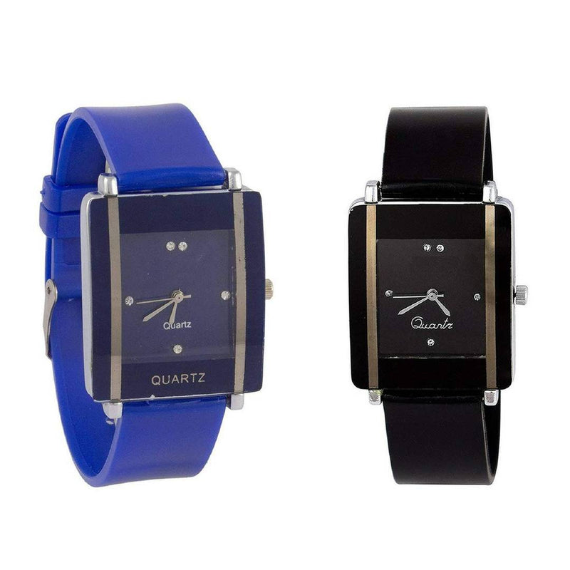 Combo Of 2 Blue-Black Watch For Women
