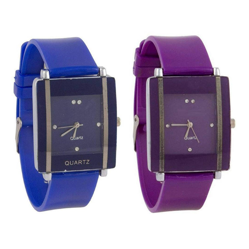 Combo Of 2 Blue-Purple Watch For Women