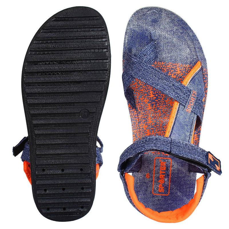 Men Blue Canvas Comfort Sandals