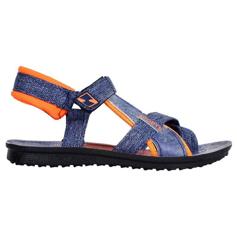 Men Blue Canvas Comfort Sandals