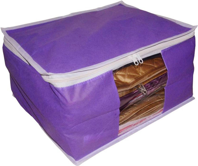 Combo deal Large 10 inch bridal 1pc Purple  saree box gift organizer bag vanity pouch Capacity 10-15 Units Saree Each Keep saree/Suit/Travelling Pouch