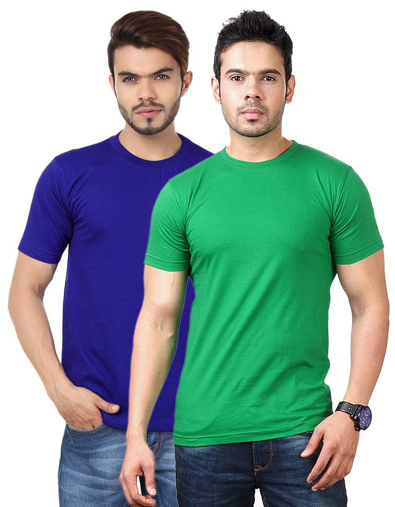 Multicoloured Polyester Blend Round Neck Dri-Fit T-Shirt (Pack Of 2)