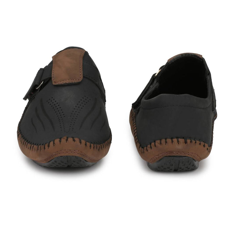Men Black Roman Synthetic Sandals