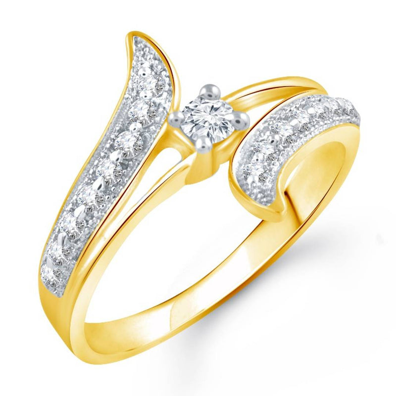 Beauty Craft (CZ) Rhodium Plated Alloy Ring for Women and Girls- [VFJ1001FRG]