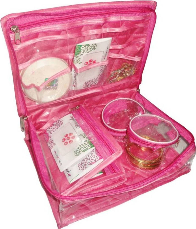 Satin Jewellery Makeup Beauty Travelling bag Vanity box