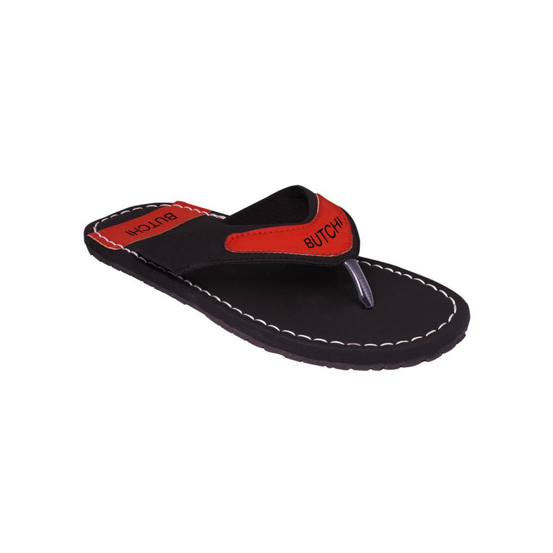 Men's Black Synthetic Leather Stylish Casual Slipper