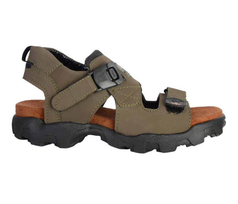 Men's Comfortable Olive Synthetic Leather Sandals