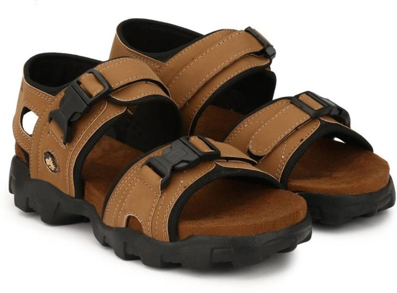 Men's Comfortable Tan Synthetic Leather Sandals
