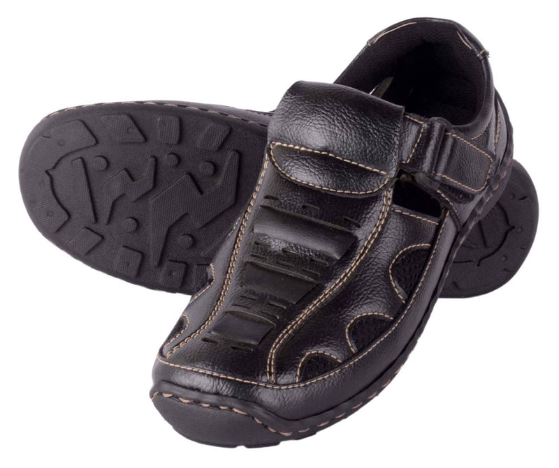 Men's Black Synthetic Comfort Sandal