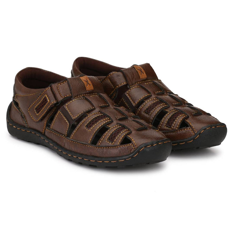 Men's Brown Synthetic Comfort Sandal