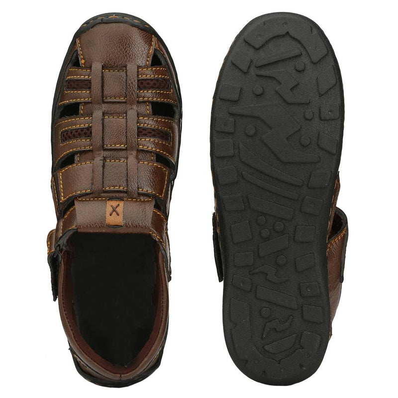 Men's Brown Synthetic Comfort Sandal