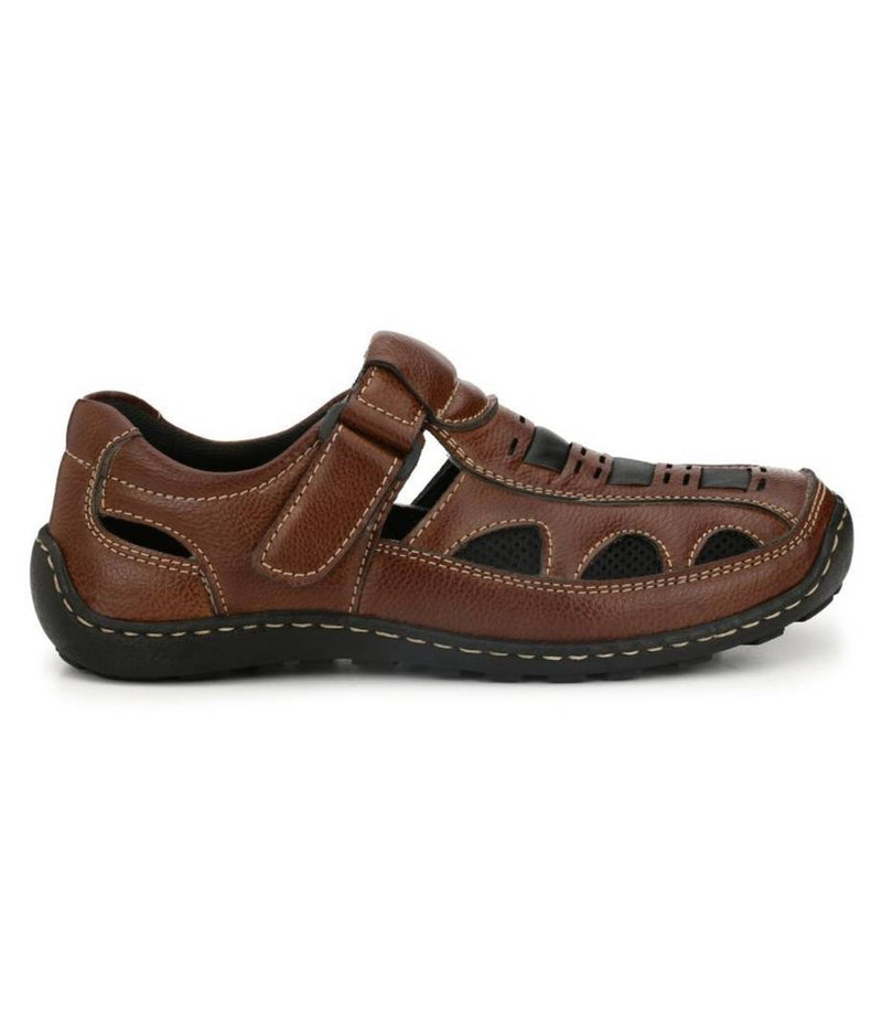 Men's Brown Synthetic Sandal