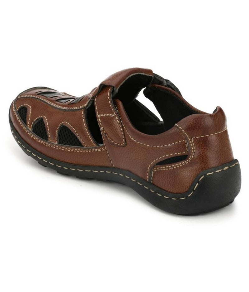 Men's Brown Synthetic Sandal