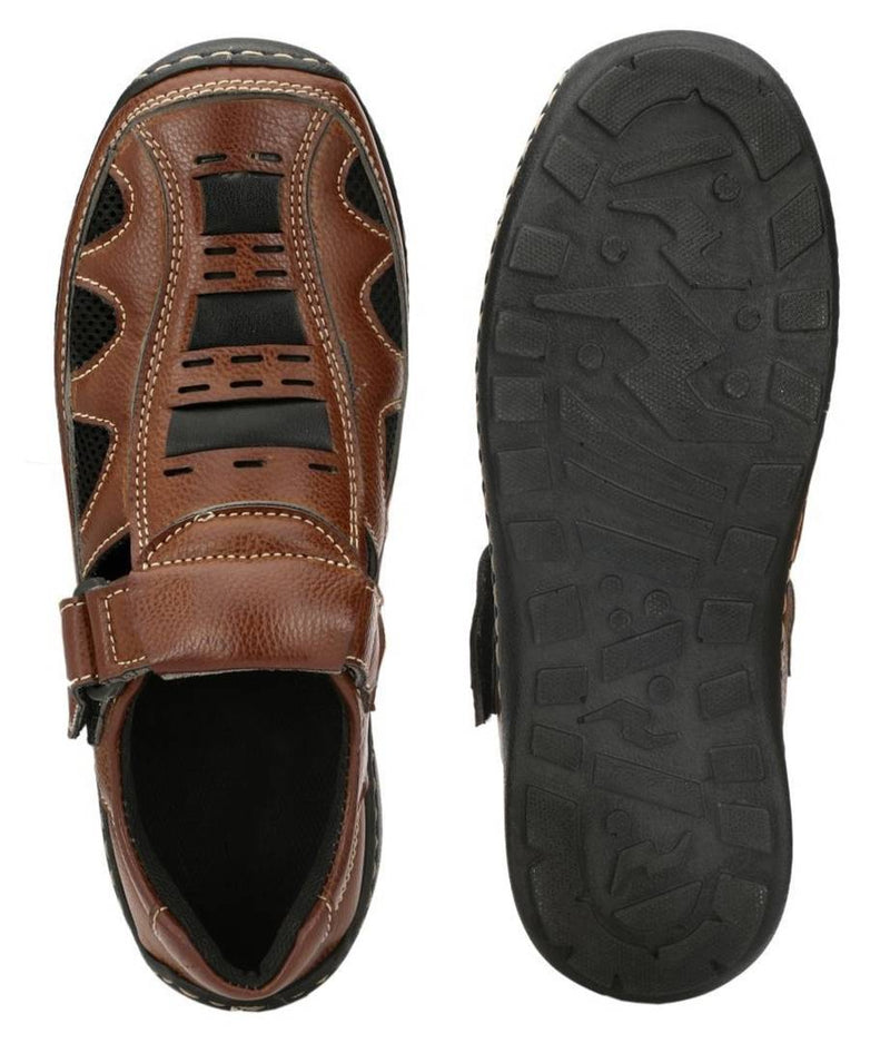 Men's Brown Synthetic Sandal