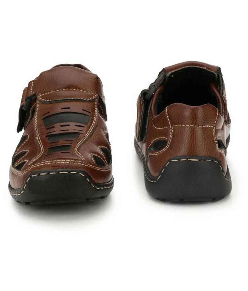 Men's Brown Synthetic Sandal