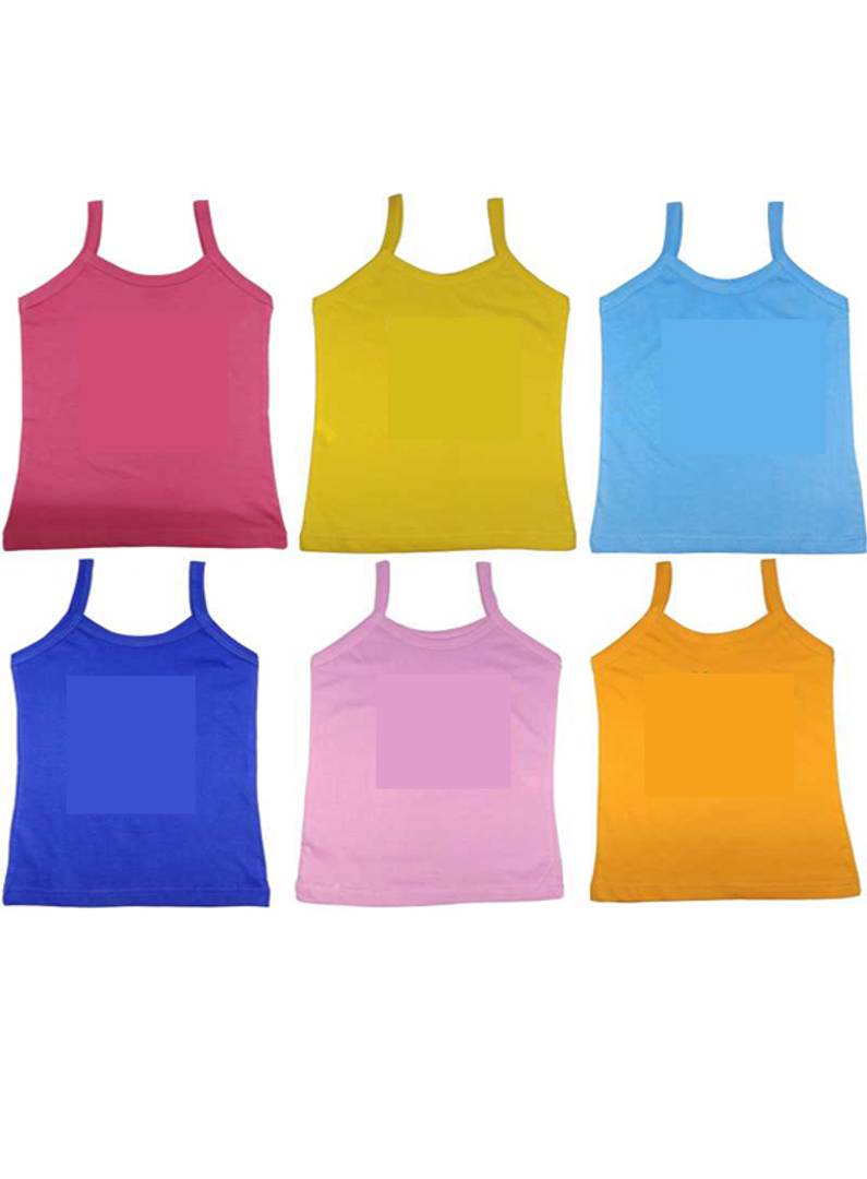GIRL'S COTTON VEST PACK OF 6