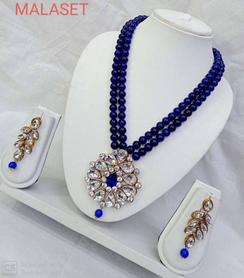 Trendy Pearl and Beads Kundan Necklace Set