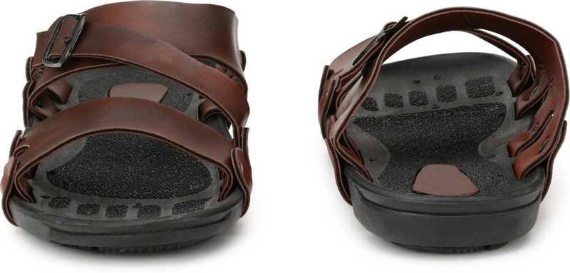 Trendy & Comfy Brown Synthetic Leather Sandals for Men