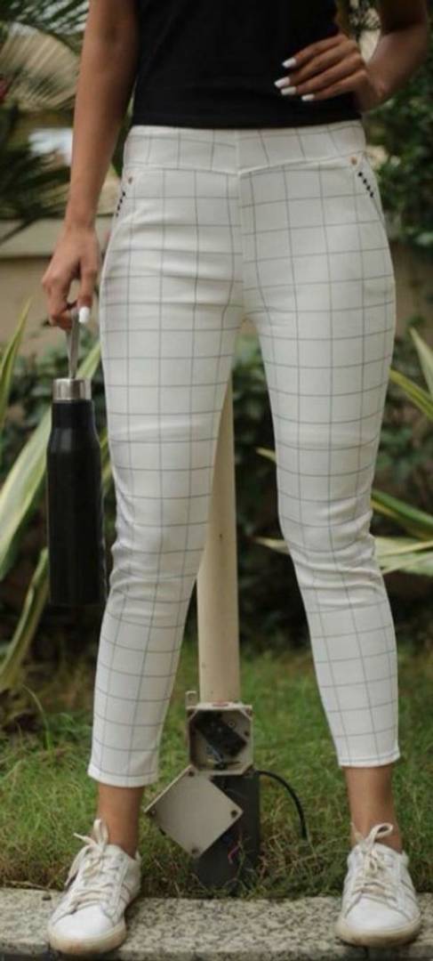 Trendy Colorful Checked Trousers