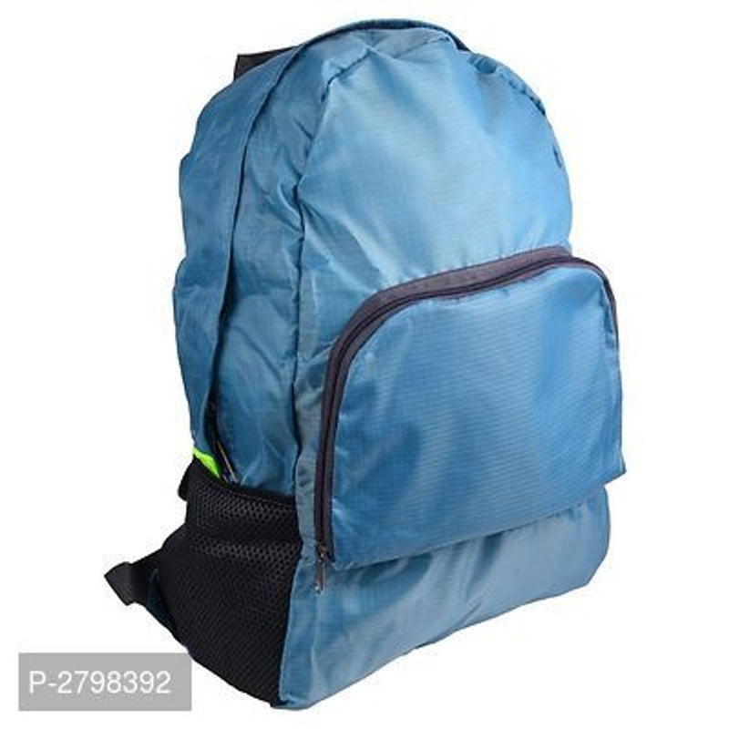 Light Blue Folding Travel Backpack