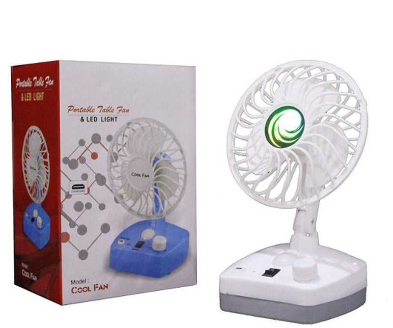 Portable Table Fan & LED Light