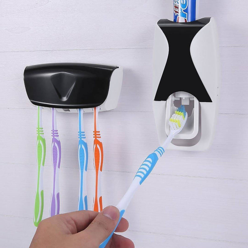 Automatic Toothpaste Dispenser & Tooth Brush Holder - Pack Of 4