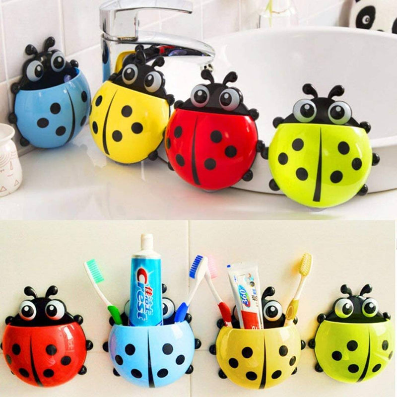 Ladybird Toothbrush Storage Organizer Holder - Pack Of 2(Assorted Color)