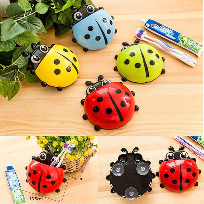 Ladybird Toothbrush Storage Organizer Holder - Pack Of 2(Assorted Color)