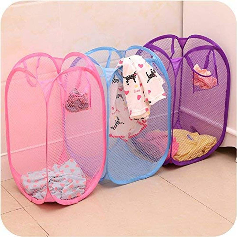 Foldable Net Mesh Laundry Basket Storage Bag For Clothes Toys 20 Litre - Pack Of 1