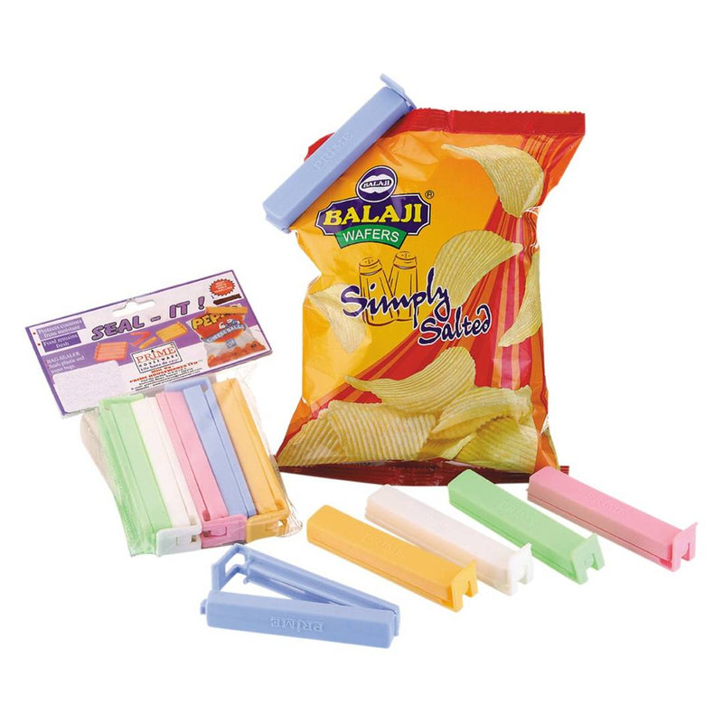 Plastic Food Snack Bag Sealing Clips 3 Different Sizes (2 Inch, 3 Inch & 4 Inch) - Pack Of 18