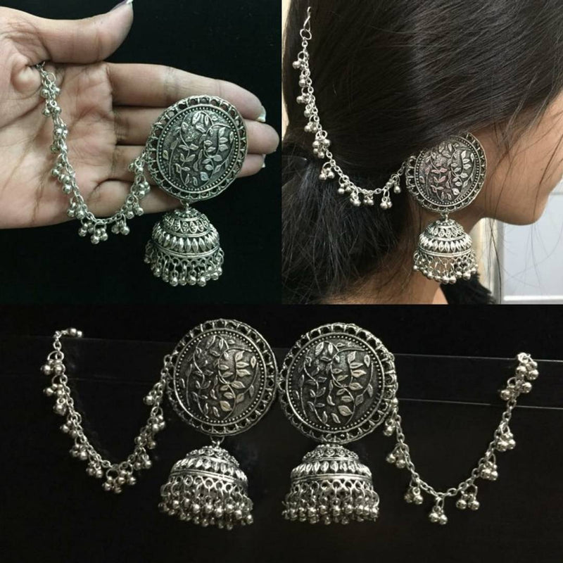 New Designer Oxidised Bahubali Meenakari Jhumki Earrings