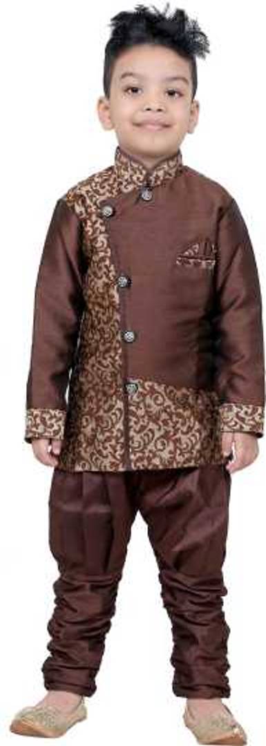 Boys Festive & Party Sherwani and Churidar Set