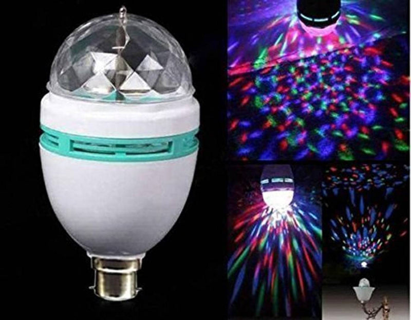 360 Degree LED Crystal Rotating Bulb Magic Disco LED Light,LED Rotating Bulb Light Lamp for Party/Home/Diwali Decoration