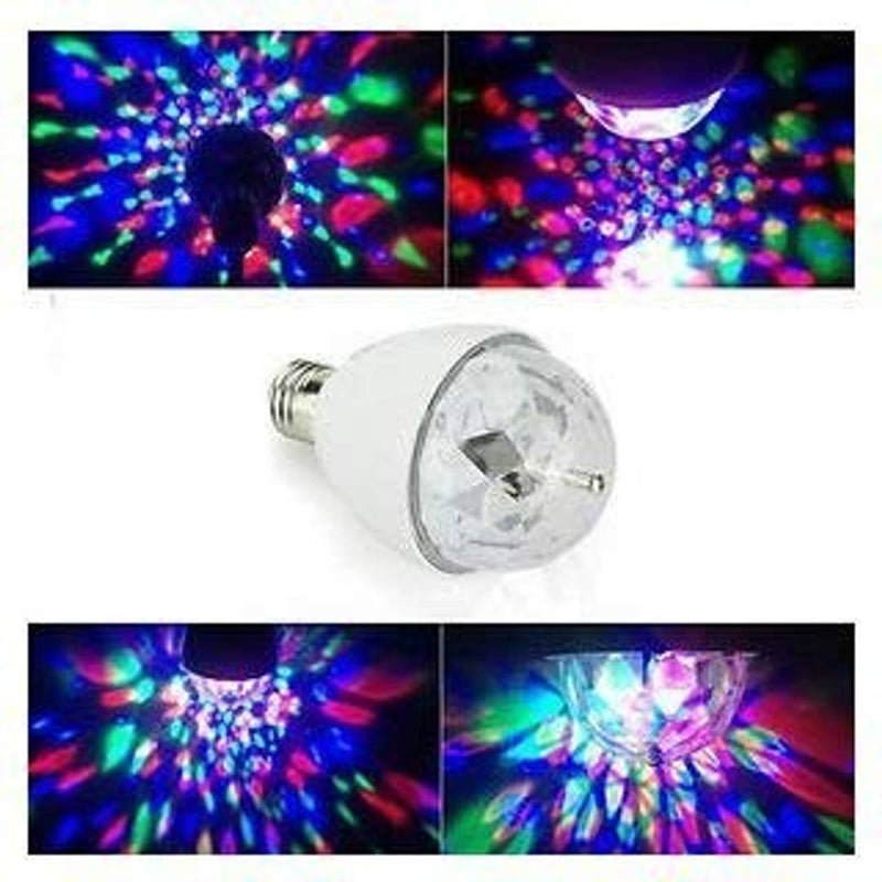 360 Degree LED Crystal Rotating Bulb Magic Disco LED Light,LED Rotating Bulb Light Lamp for Party/Home/Diwali Decoration