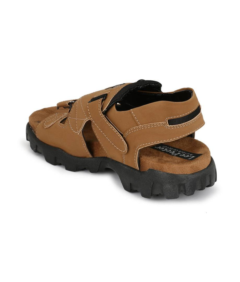 Men's Tan Synthetic Sandals for Men