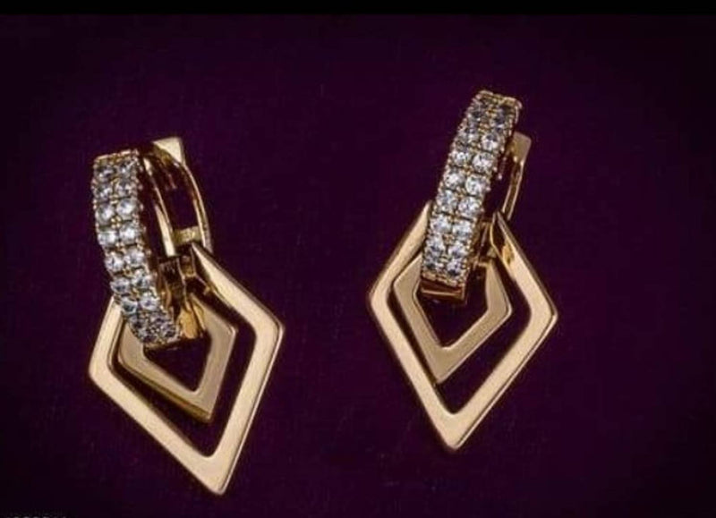 American Diamond Metal Hoop Earring