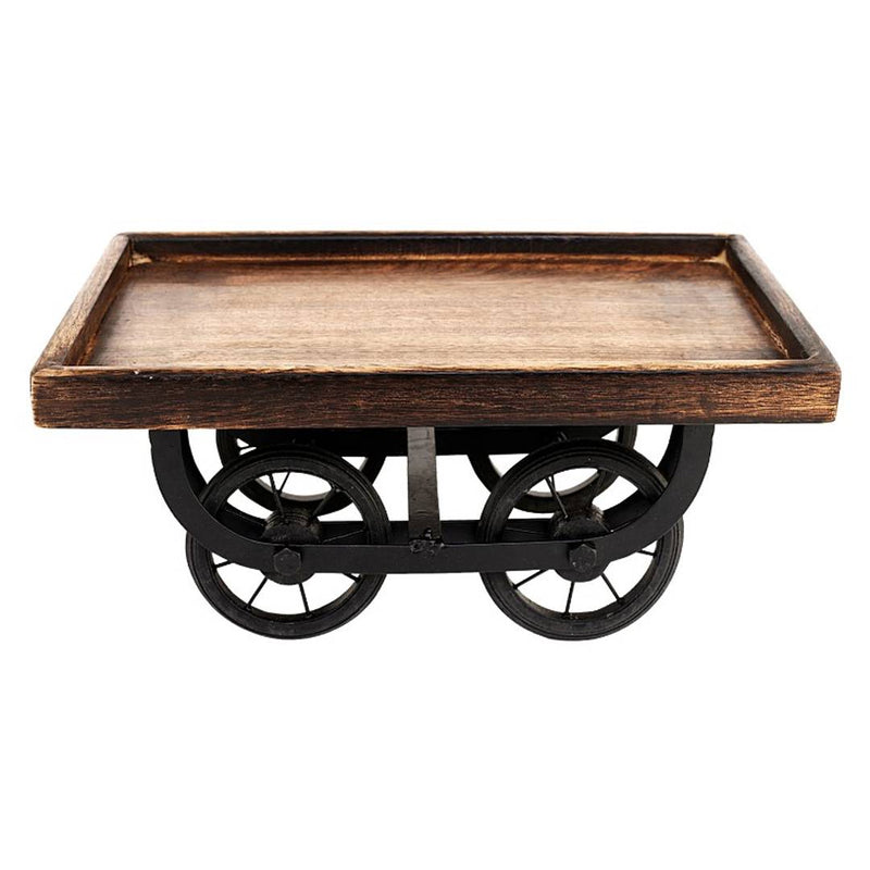 Exclusive Wood Cart, Snack Serving Platter for Dining Table, (L x W x H) :- 11.50 x 7.50 x 5.00 in Inches